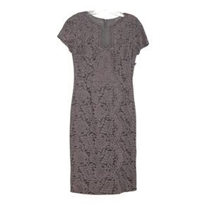 JS Collections Panel Lace Short Sleeve Dress Purple Size 2 MSRP $295